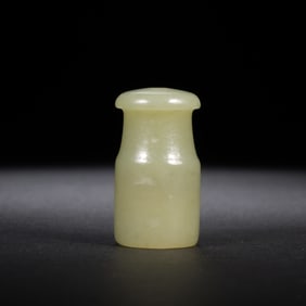 QING DYNASTY WHITE JADE CIGARETTE HOLDER