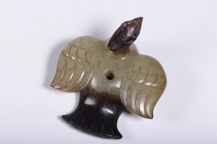 HETIAN JADE BELT WITH JADE EAGLE