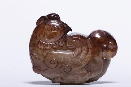 HETIAN JADE SEED MATERIAL FULL OF ROOSTER