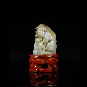 QING DYNASTY JADE DRAGON ORNAMENTS