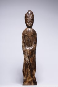 ANCIENT JADE SERVANT STANDING STATUE