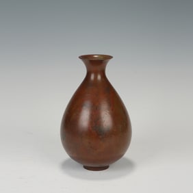 QING DYNASTY COPPER JADE POT SPRING VASE
