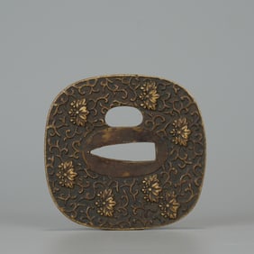 QING DYNASTY COPPER SWORD BLOCK