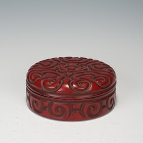 QING DYNASTY CARVED OSMANTHUS RUYI PATTERN HOLDER