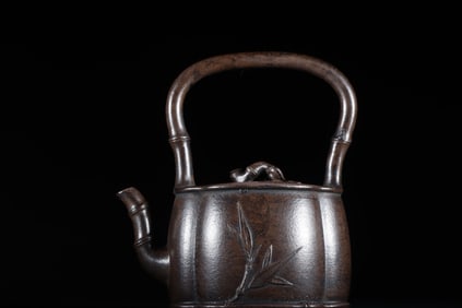 CHEN HANWEN, BAMBOO BEGONIA BEAM ZISHA TEAPOT