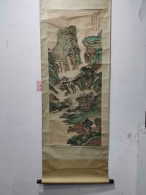 ZHANG SHIYUAN LANDSCAPE FIGURE SCROLL