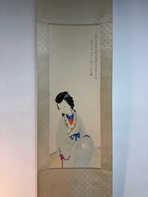 LU XIAOMAN, HAND PAINTING LADIES SCROLL
