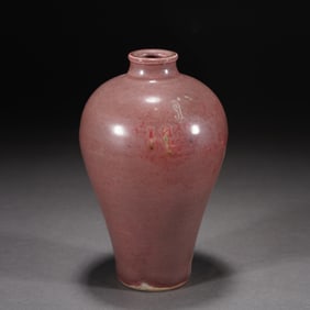 QING DYNASTY RED GLAZE PLUM VASE