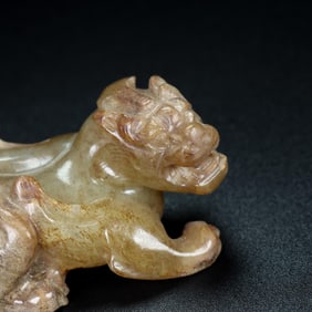 HETIAN JADE FIGURE OF A RARE BEAST