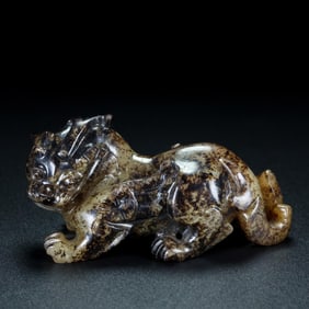 HETIAN JADE FIGURE OF A RARE BEAST