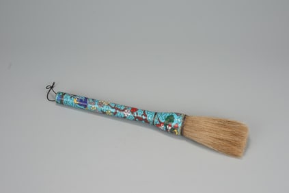 QING DYNASTY ENAMEL LARGE BRUSH