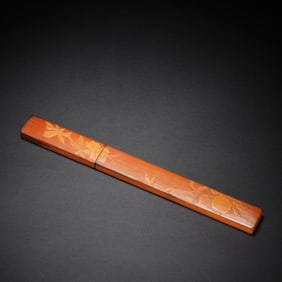 BAMBOO-CARVED FLOWER AND BIRD RICE PAPER KNIFE