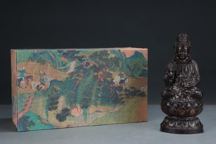 COURT COLLECTION AGARWOOD SITTING GUANYIN STATUE