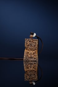AGARWOOD TIGER HEAD SQUARE PLAQUE