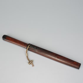QING DYNASTY: HUANGHUALI RICE PAPER KNIFE