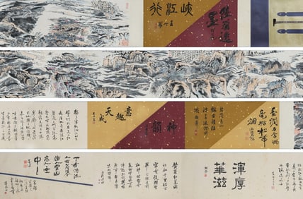 LU YANSHAO, A JOURNEY IN THE GORGES HANDSCROLL LONG SCROLL