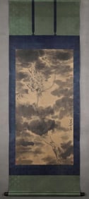 QING DYNASTY, EIGHT GREAT MOUNTAIN MAN, INK DRAGON PAINTING, HANGING SCROLL, FINE MOUNTING