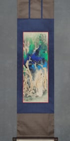 ZHANG DAQIAN, POCAI SONGSHI TU, HANGING SCROLL, FINE MOUNTING