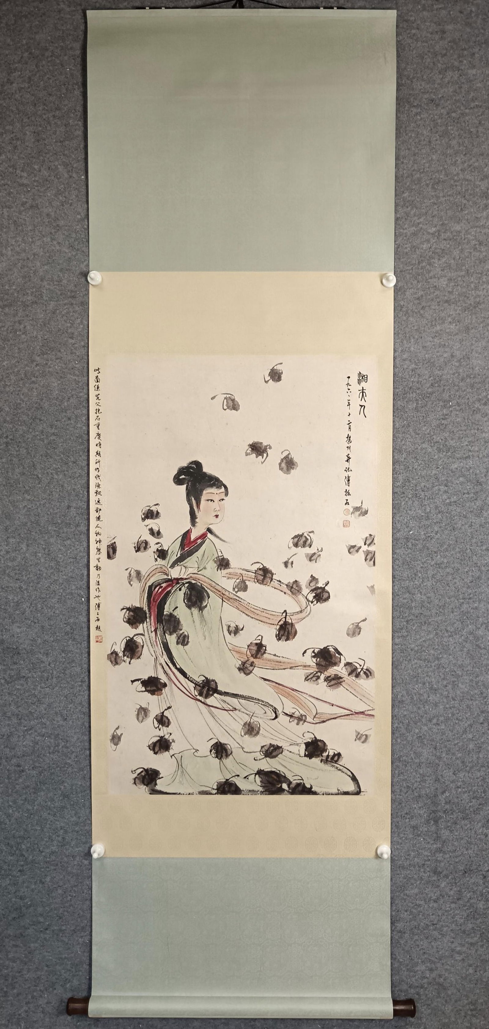 FU BAOSHI, MADAM XIANG, HANGING SCROLL: 傅抱石，湘夫人，立轴 Fu Baoshi, Madam Xiang, hanging scroll 95X58cm