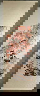 XU BEIHONG, TWO CATS, HANGING SCROLL: 徐悲鸿,双猫图,立轴 Xu Beihong, two cats, hanging scroll 137x68cm