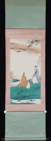 ZHANG DAQIAN, XI ZHI'S LOVE FOR GEESE, HANGING SCROLL, FINE MOUNTING, TYPICAL SUBJECT MATTER, GOOD