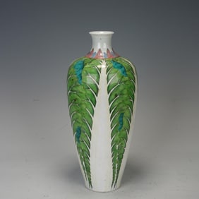 QING DYNASTY FAMILLE ROSE BANANA LEAF PATTERN MEIPING