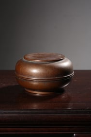 QING ?SHISOU? MARK SILVER?FILIGREE COPPER FLOWER-PATTERN INCENSE BOX