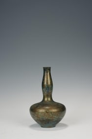 QING DYNASTY COPPER GOURD BOTTLE