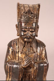 ONE BRONZE TEMPLE GOD MADE IN THE WANLI PERIOD