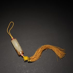 QING DYNASTY HETIAN JADE COLORFUL LEZI