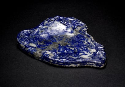QING DYNASTY LAPIS LAZULI CLOUD PATTERN BRUSH HOLDER