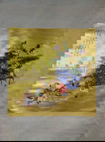 RENG ZHONG, GOLD PAPER CHILDREN PICTURE SCROLL