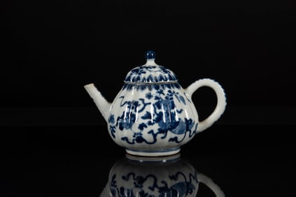 BLUE AND WHITE TEAPOT
