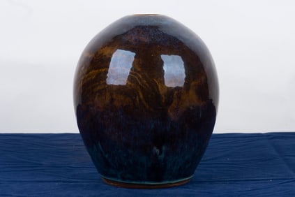 JUN WARE BLUE AND PURPLE GLAZED JAR