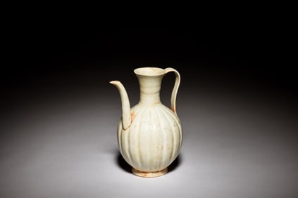 CELADON GLAZED 'MELON' EWER