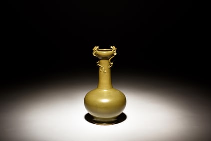 TEA DUST GLAZED ?CHILONG' VASE