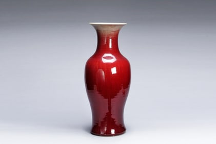LARGE MONOCHROME RED VASE