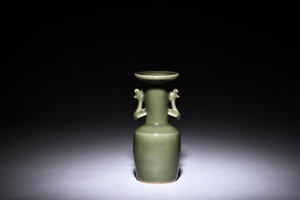 LONGQUAN WARE PHOENIX HANDLE VASE