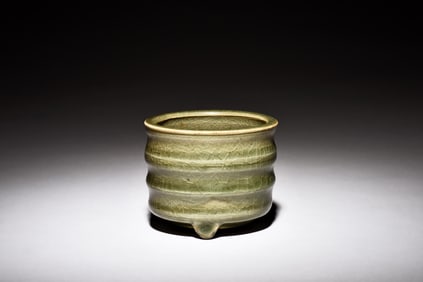 CELADON GLAZED TRIPOD CENSER