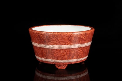 WOOD PATTERN PORCELAIN TRIPOD WASHER