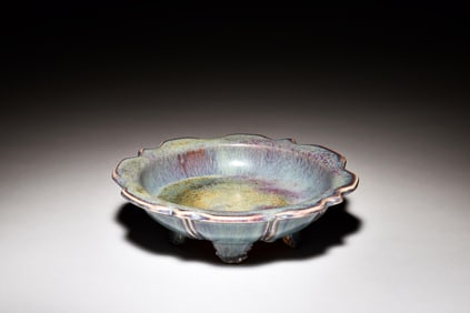 JUN WARE TRIPOD FLORIFORM DISH