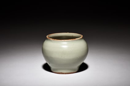 SMALL CELADON GLAZED JAR