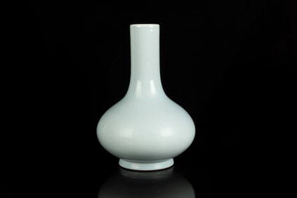 CELADON GLAZED AND BOTTLE VASE