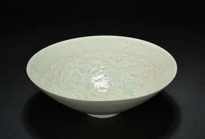CELADON GLAZED DRAGON BOWL