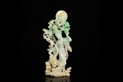 JADEITE CARVED 'LADY' FIGURE