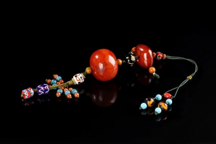 LARGE AMBER BEADS ORNAMENT