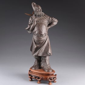 YIXING ZISHA 'ZHONG KUI' STANDING FIGURE