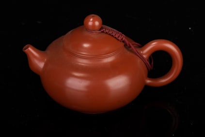 YIXING ZISHA ORANGE CLAY TEAPOT