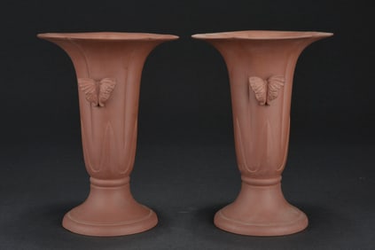 PAIR OF ZISHA 'MORNING GLORY' VASES