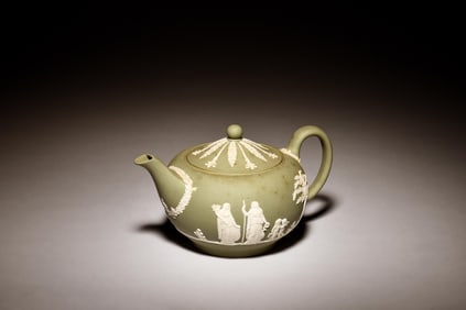 WESTERN STYLE 'RELIGIOUS FIGURES' TEAPOT